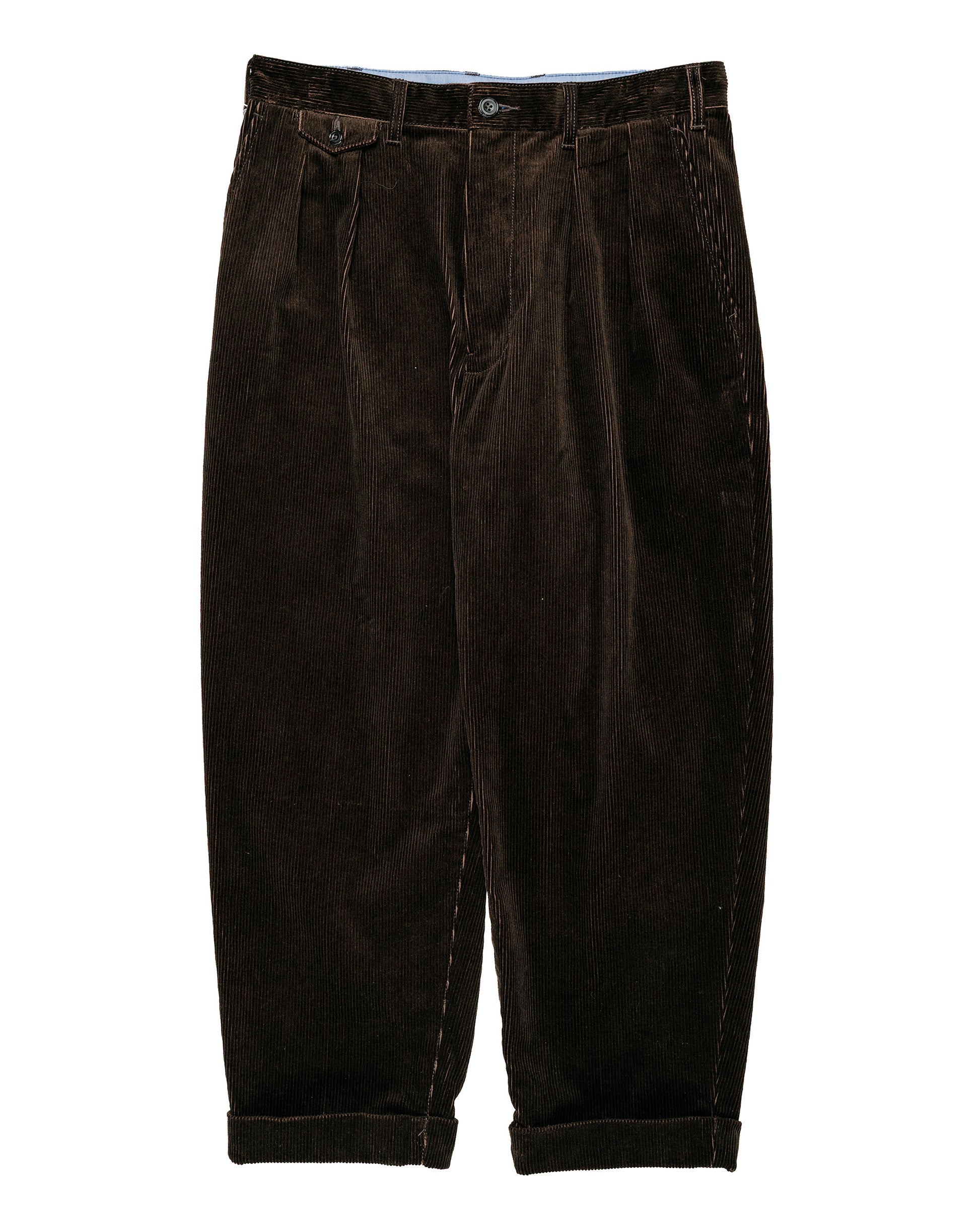 Beams Plus 2Pleats Corduroy Dark Brown