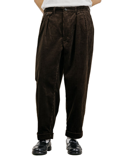 Beams Plus 2Pleats Corduroy Dark Brown