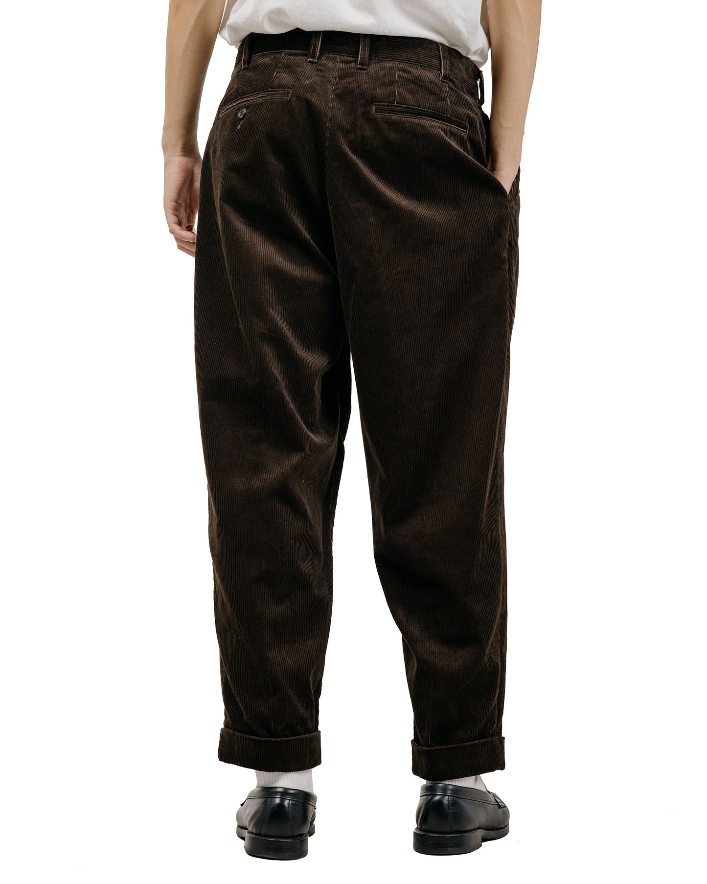 Beams Plus 2Pleats Corduroy Dark Brown