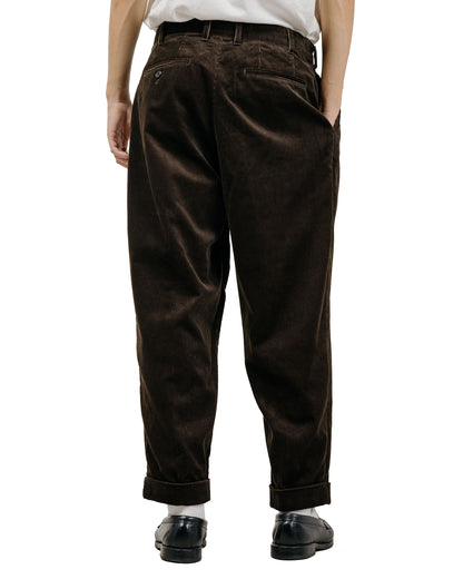 Beams Plus 2Pleats Corduroy Dark Brown
