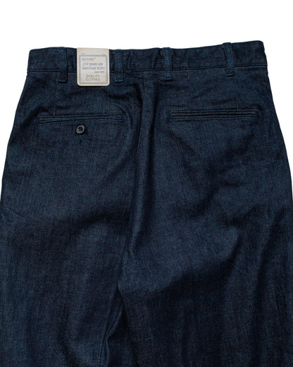 Beams Plus 2Pleats Denim Indigo fabric