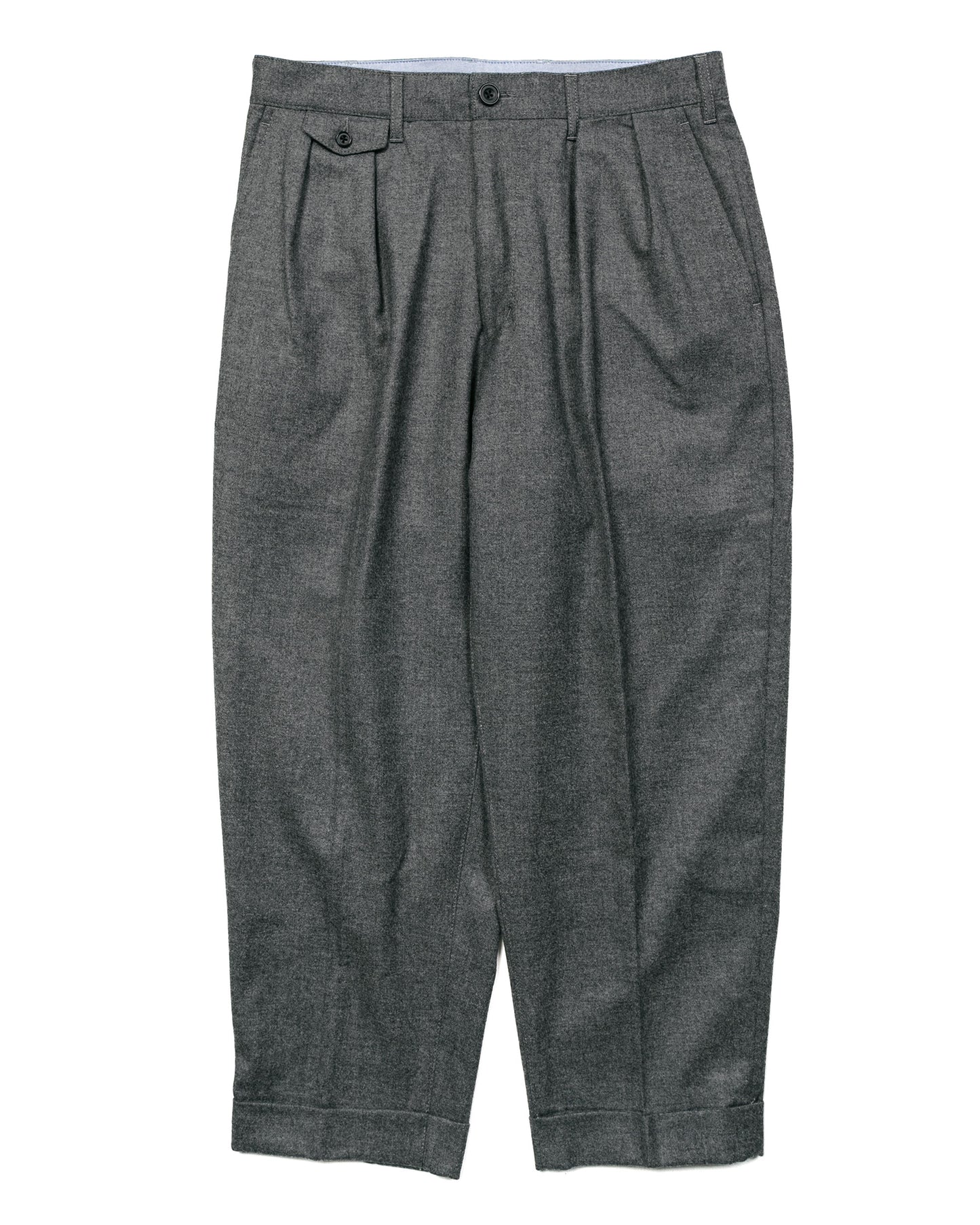 Beams Plus 2Pleats Flannel Grey