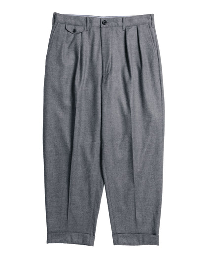 Beams Plus 2Pleats Flannel Grey