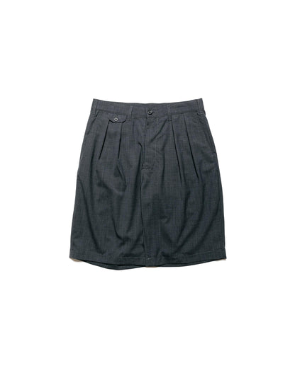 Beams Plus 2Pleats Shorts Wool Tropical Charcoal Grey