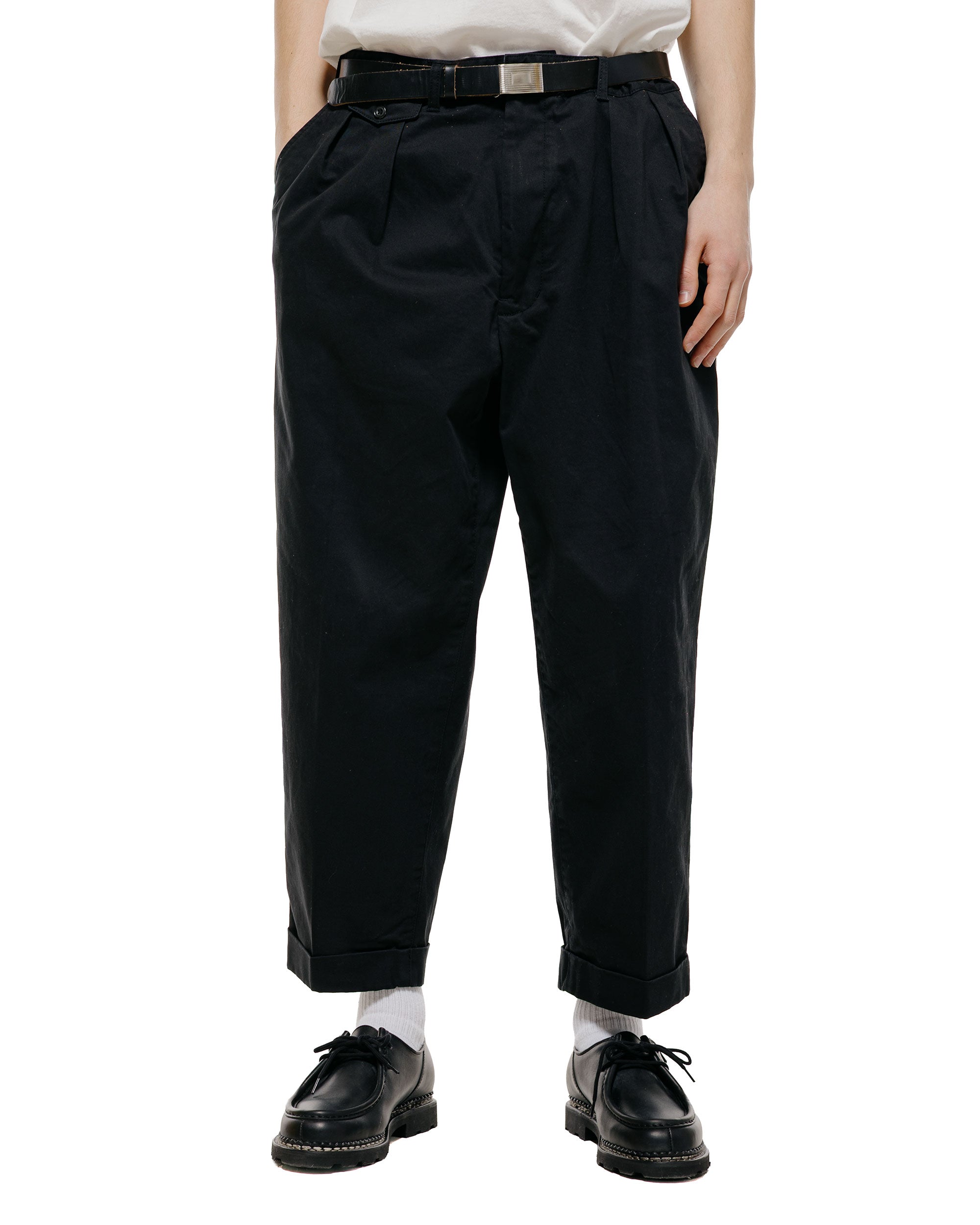Beams Plus 2Pleats Twill Black