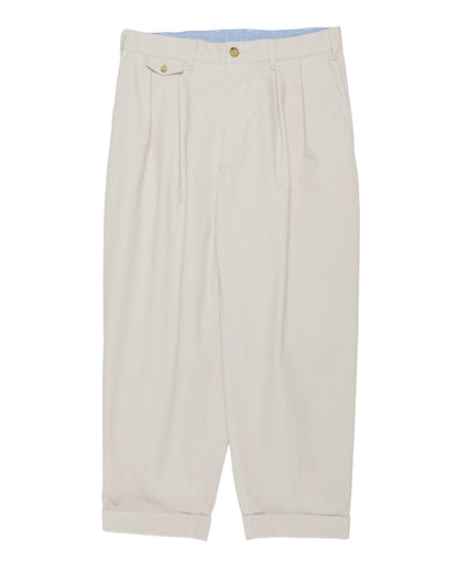 Beams Plus 2Pleats Twill Cement