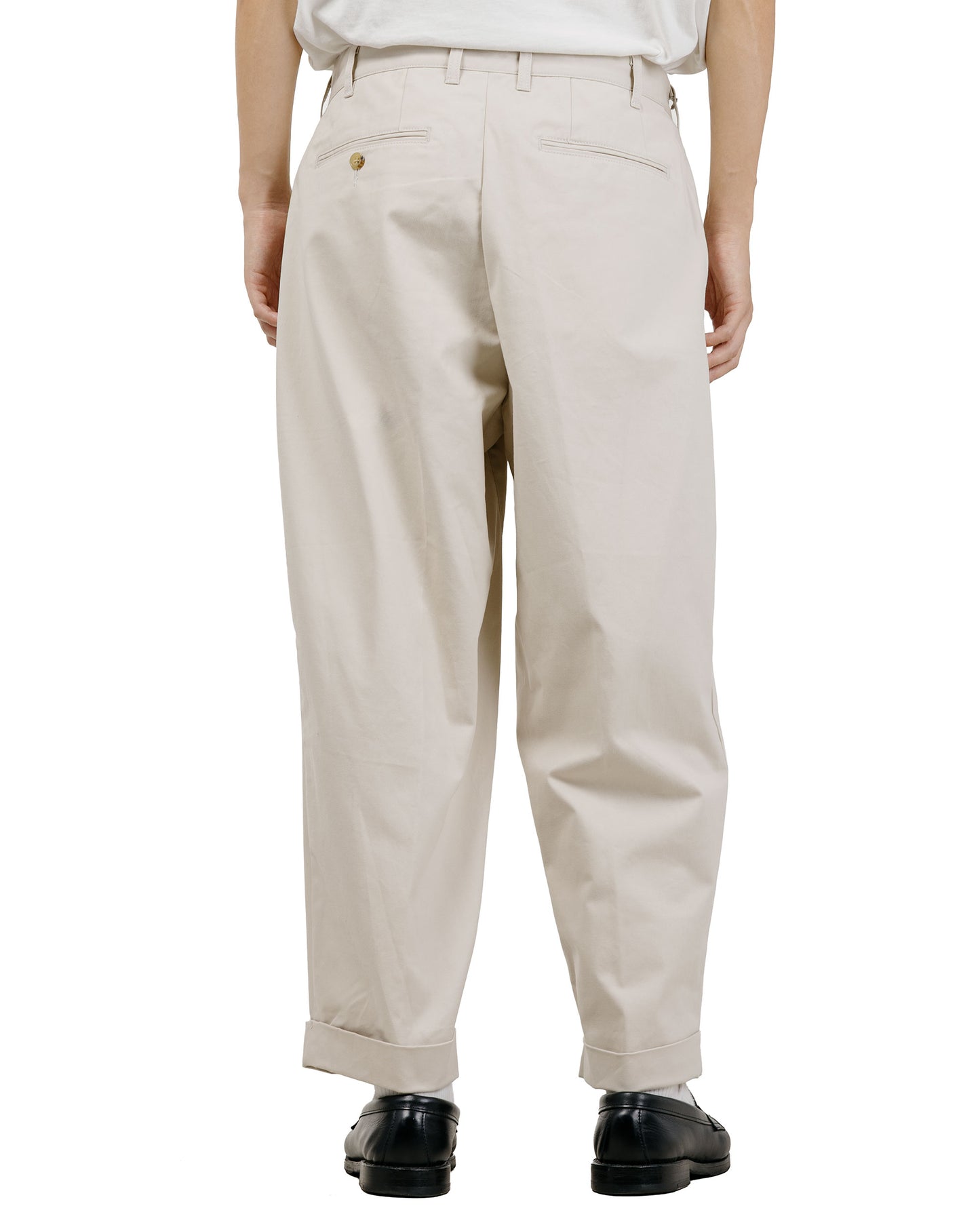 Beams Plus 2Pleats Twill Cement