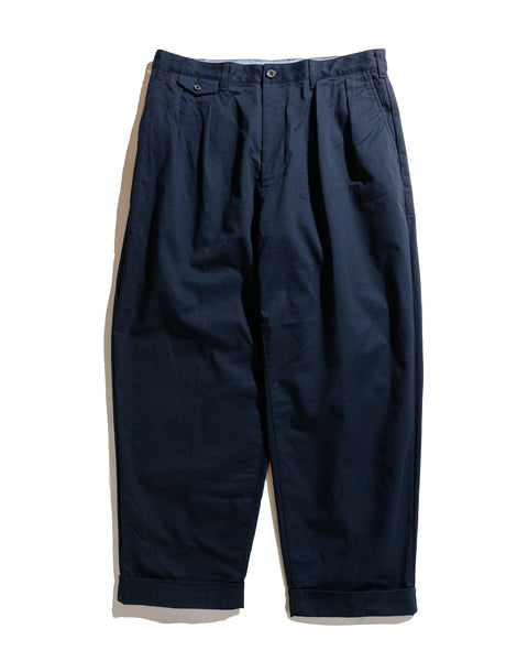 BeamsPlus2PleatsTwillDarkNavy-