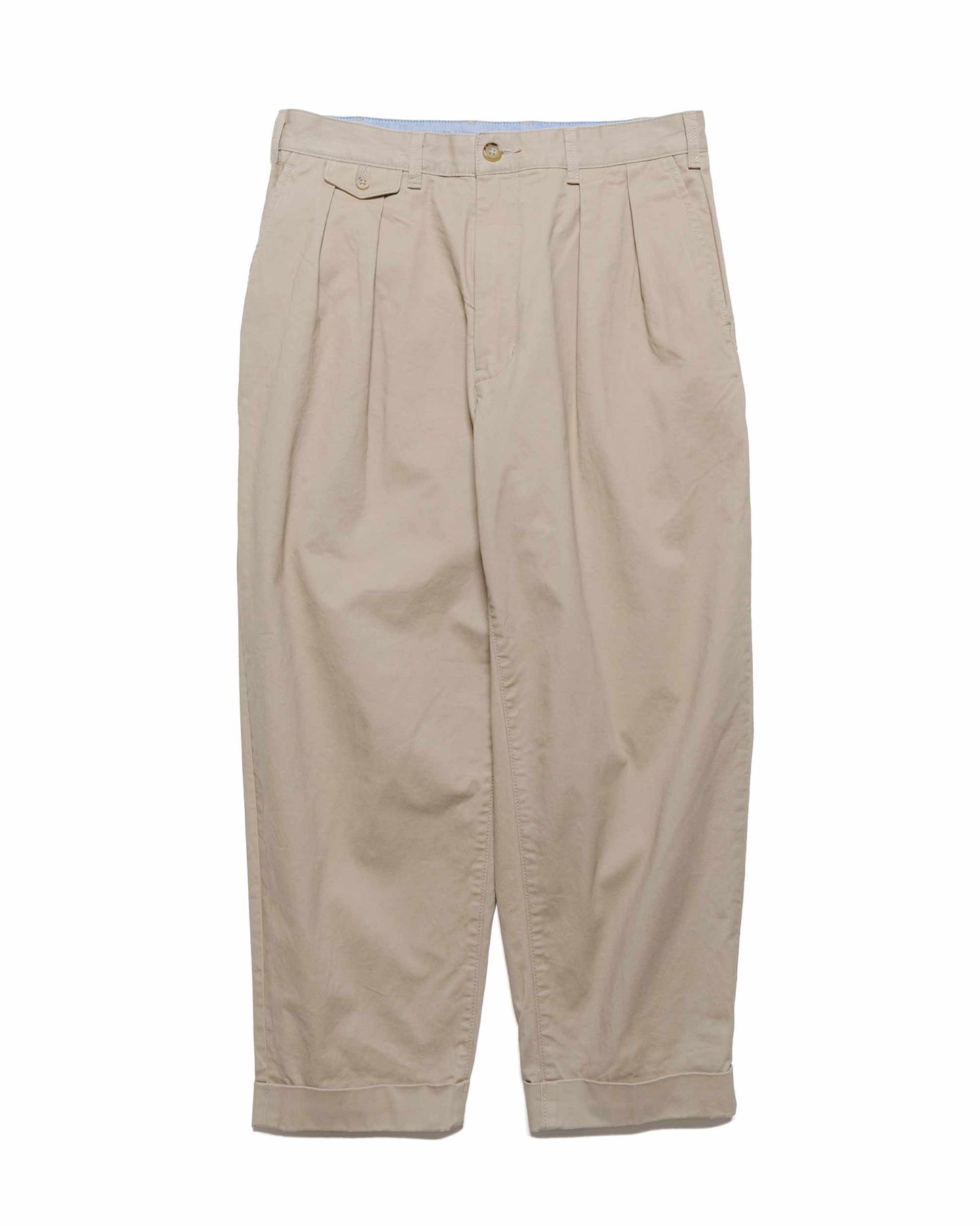 Beams Plus 2Pleats Twill Khaki