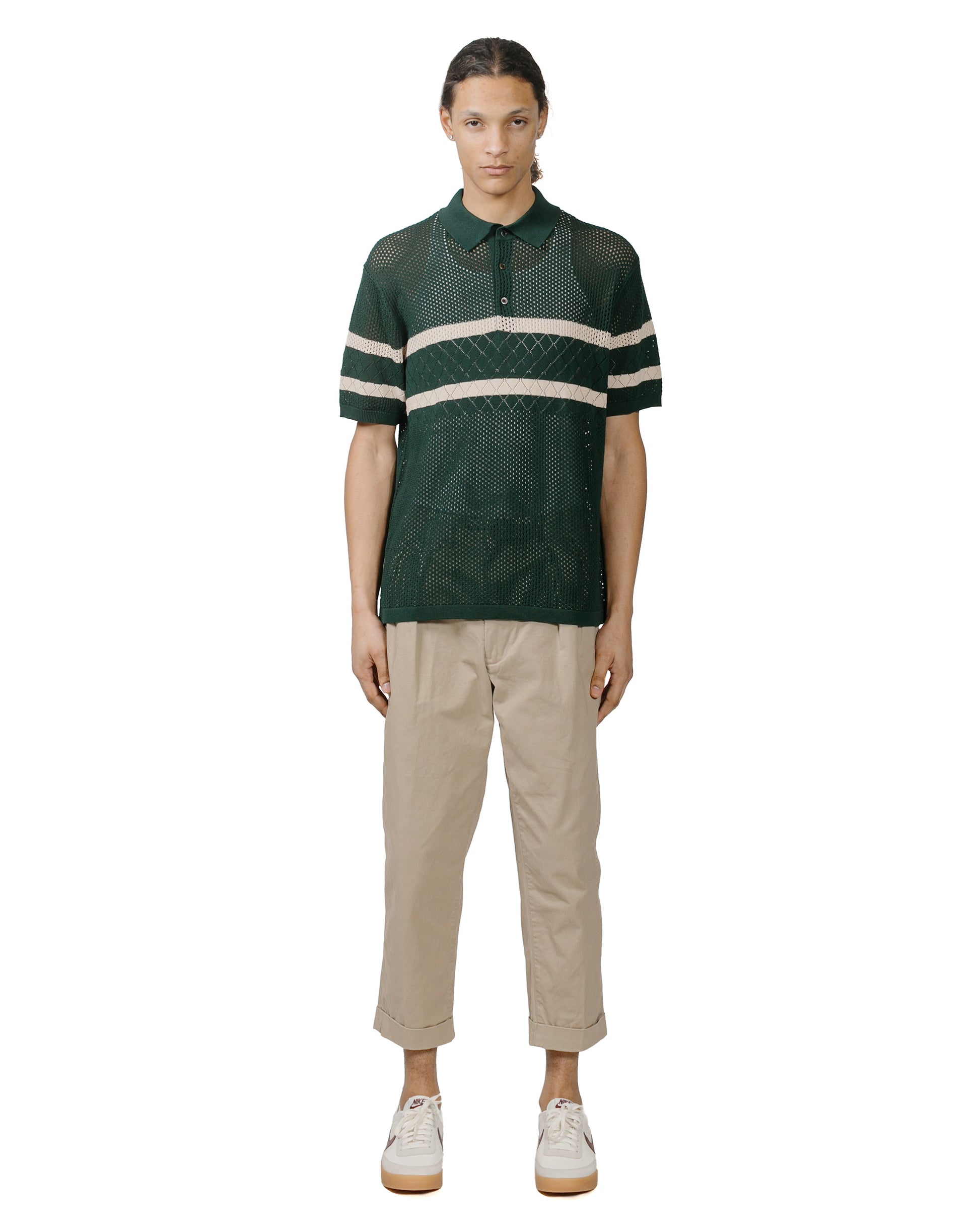 Beams Plus 2Pleats Twill Khaki model full