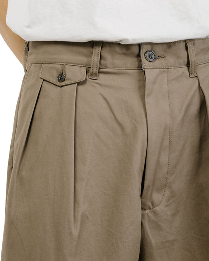 Beams Plus 2Pleats Twill Olive