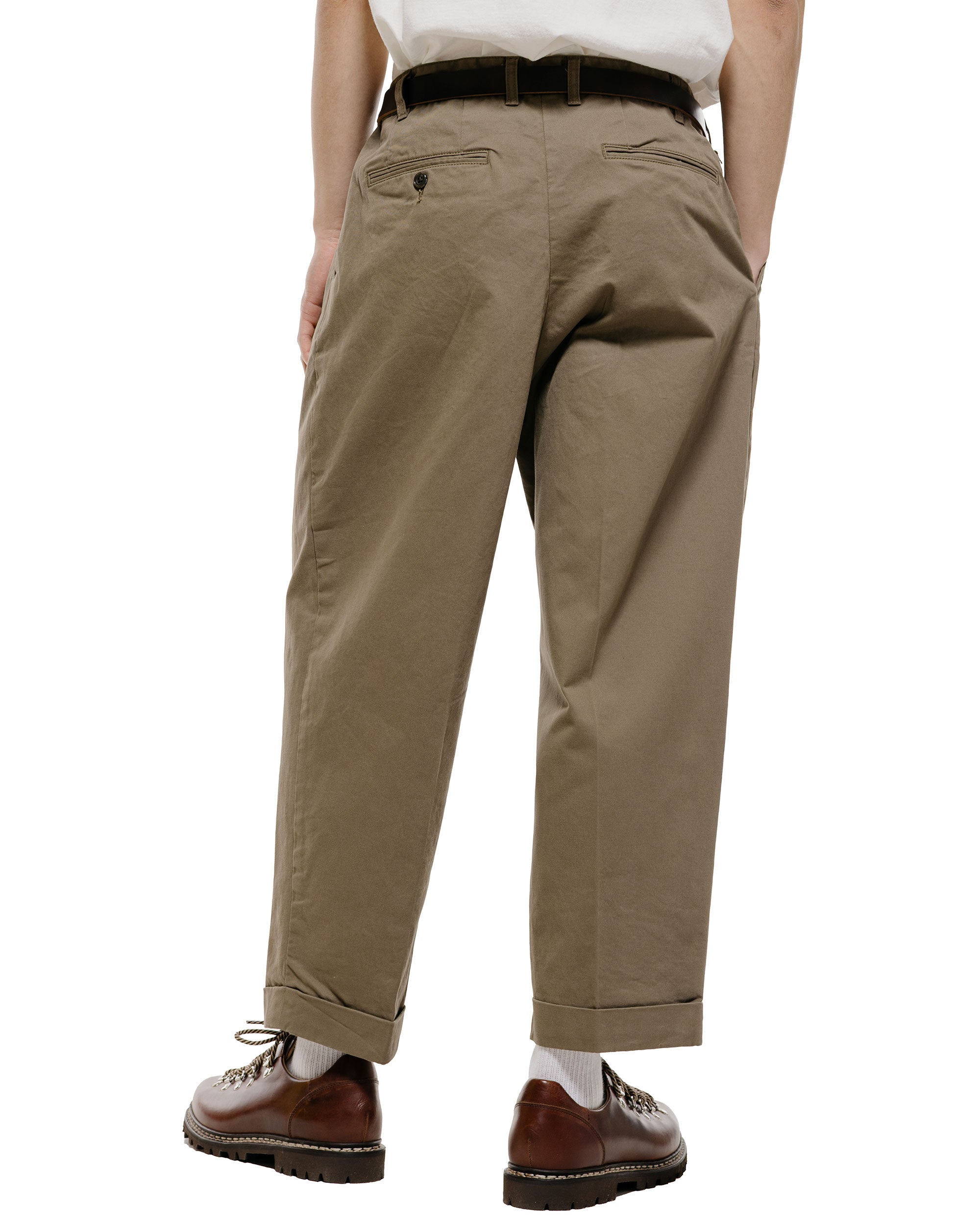 Beams Plus 2Pleats Twill Olive