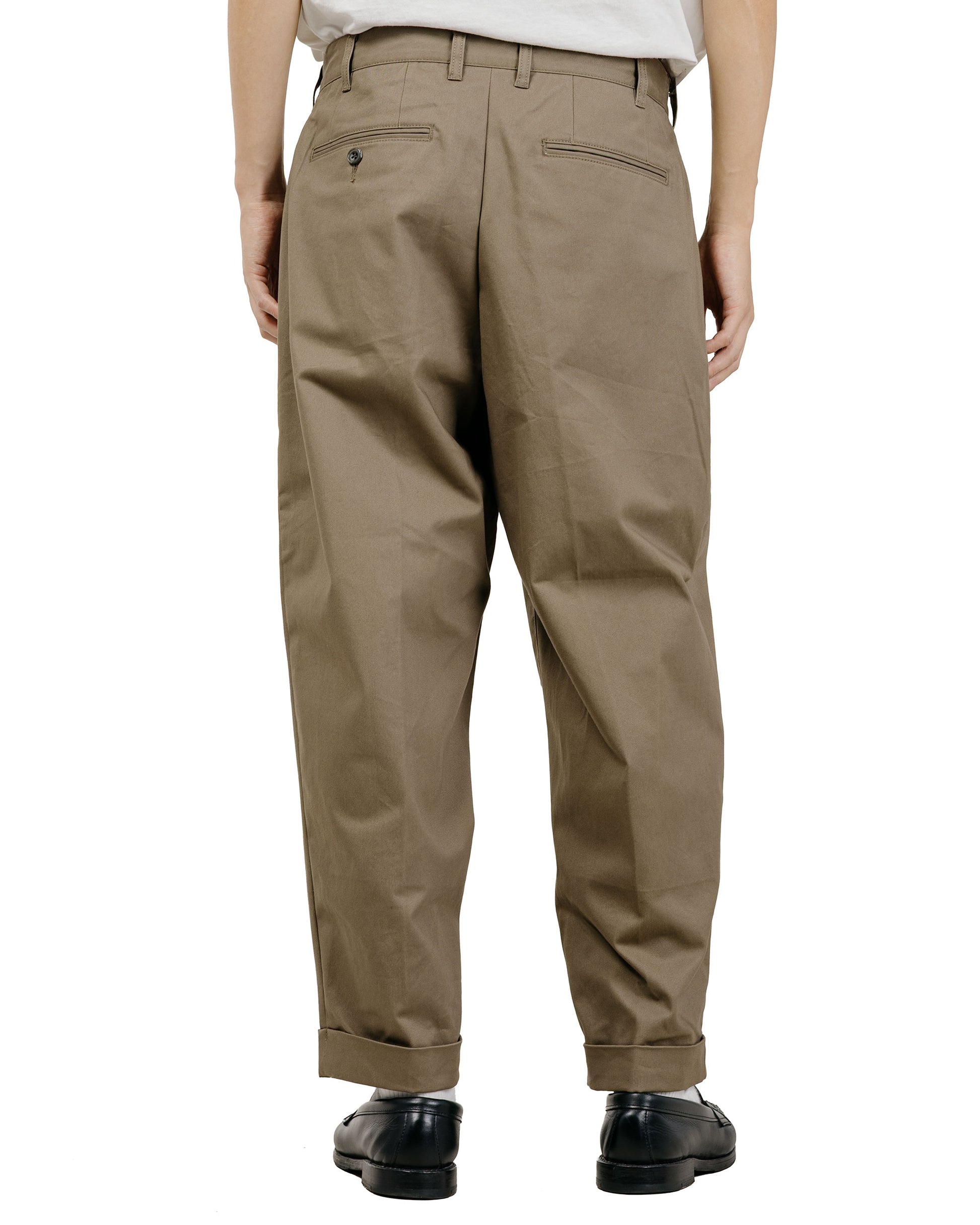 Beams Plus 2Pleats Twill Olive