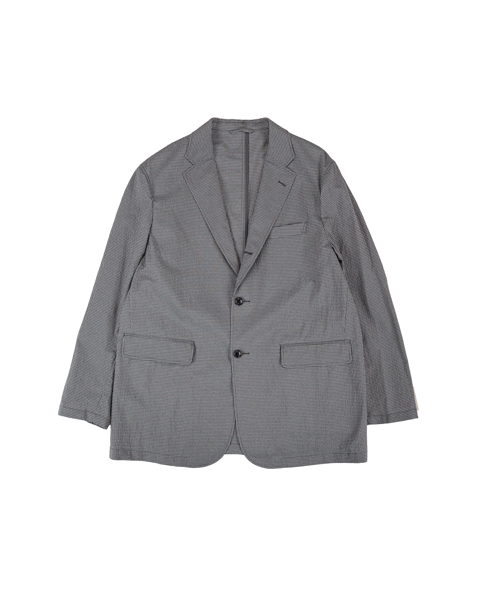 Beams Plus 3B Anywhere(wear) Jacket Seersucker Plaid Black/Grey