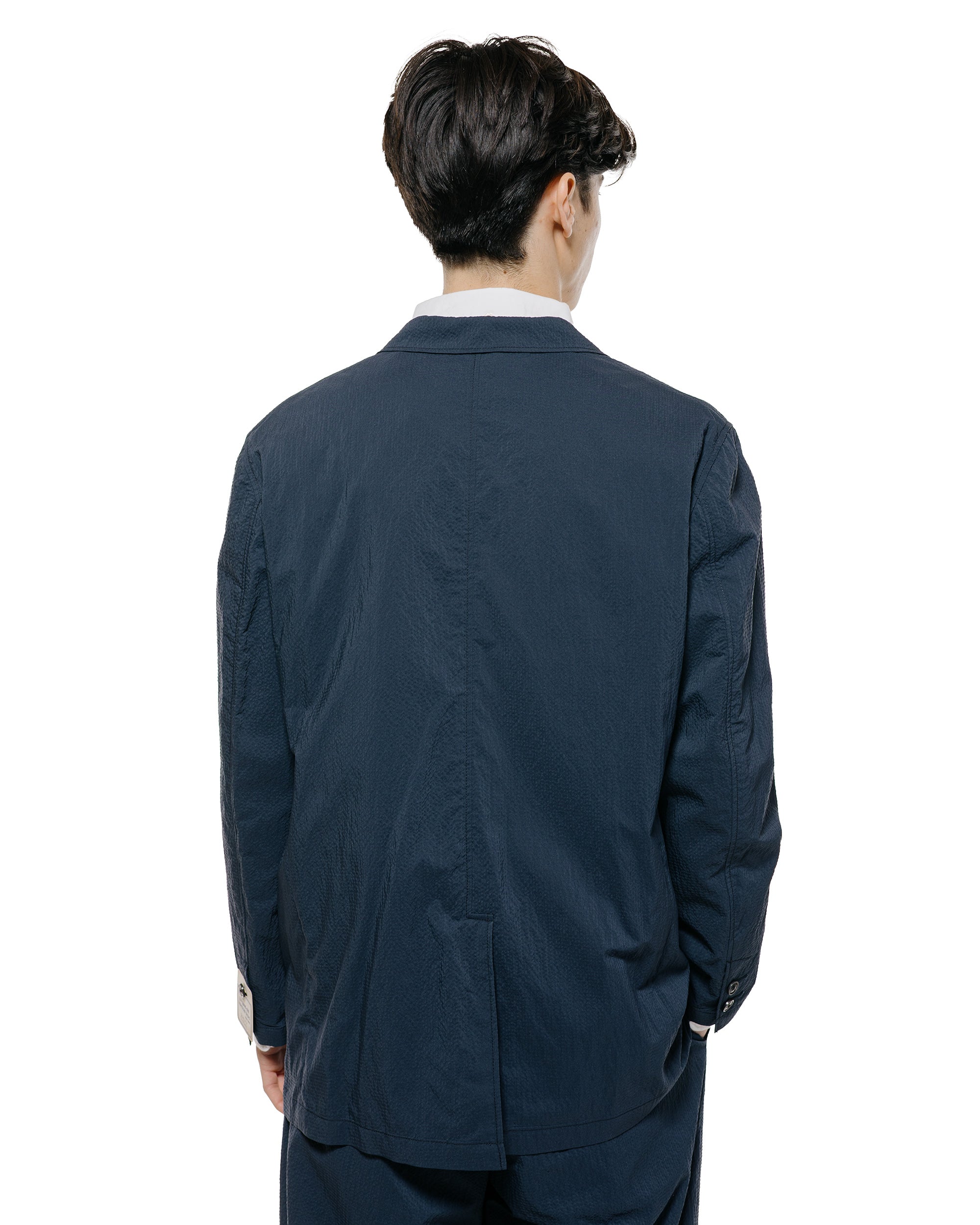 Beams Plus 3B Anywhere(wear) Jacket Seersucker Plaid Navy
