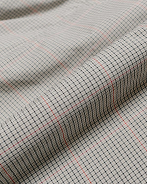 Beams Plus 3B Box-Fit Jacket TR Plaid Beige fabric