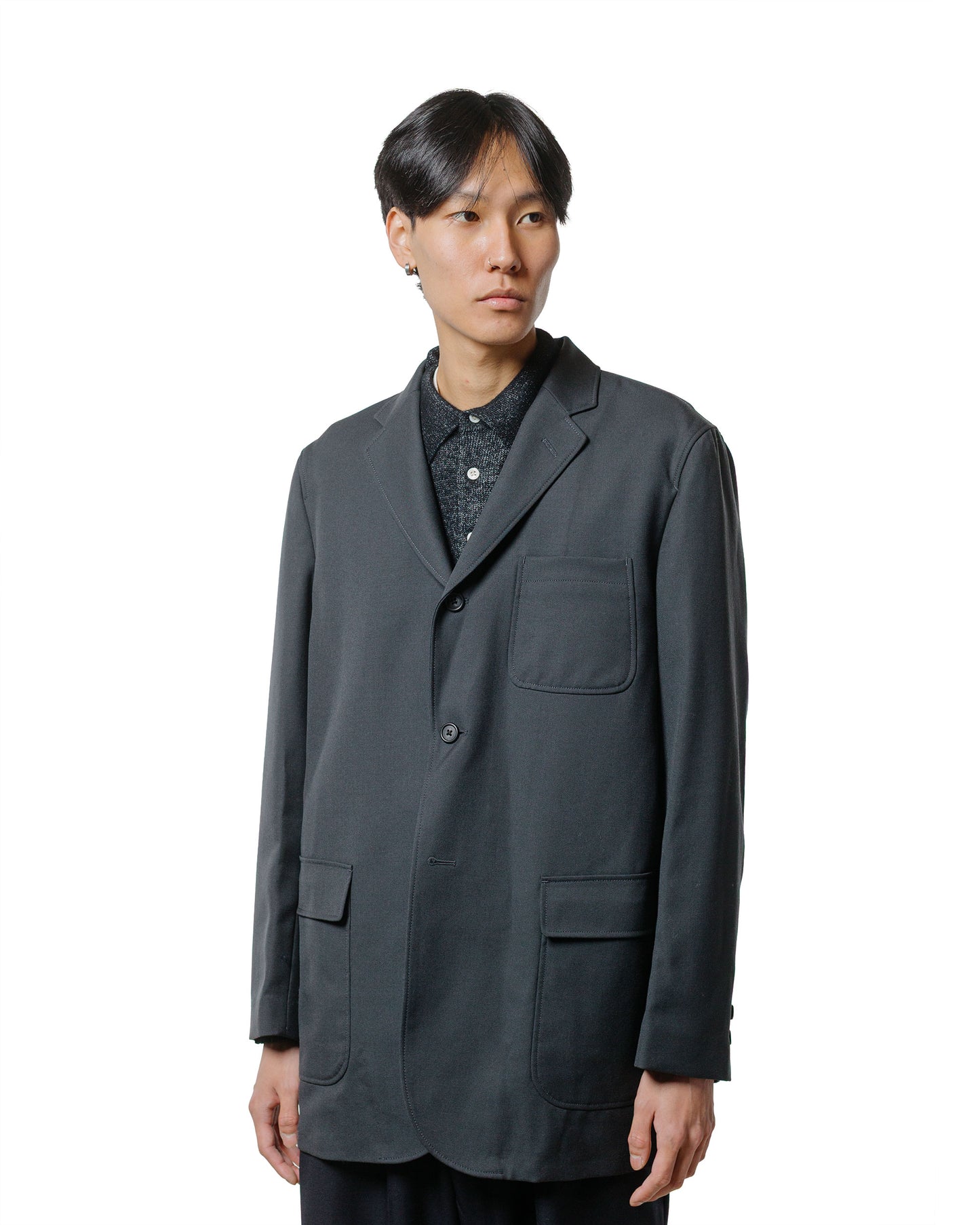 Beams Plus 3B Box-Fit Laundry Wool Charcoal