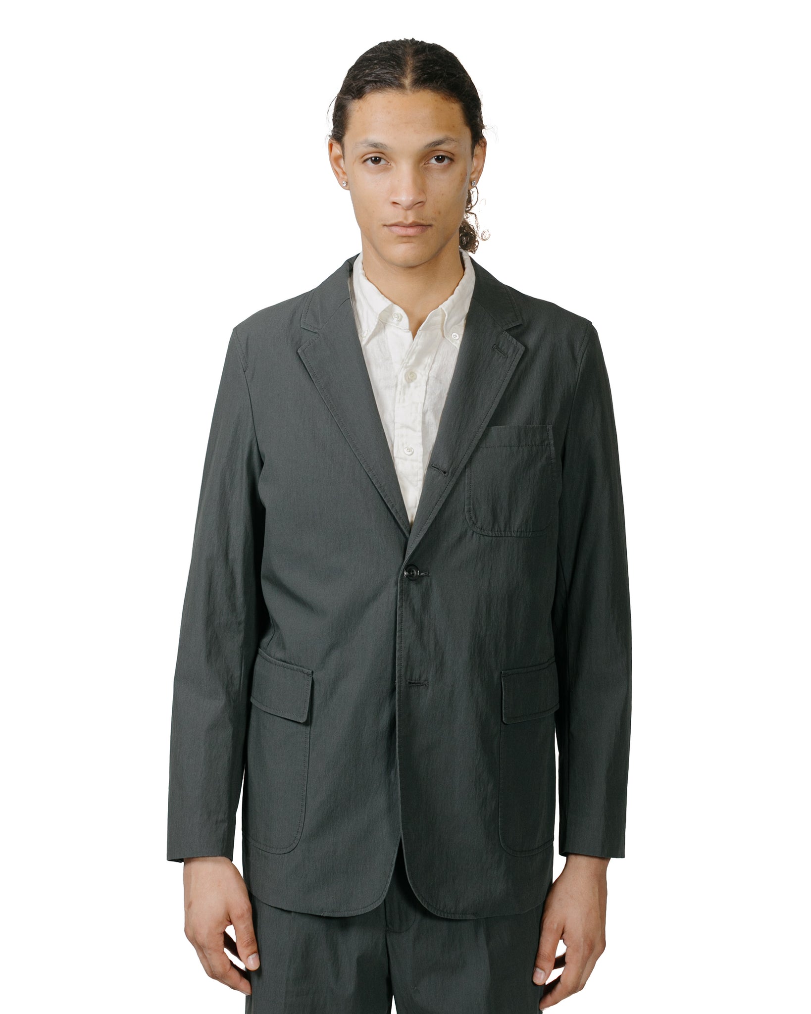 Beams Plus 3B Travel Jacket Comfort Cloth Charcoal Grey model front
