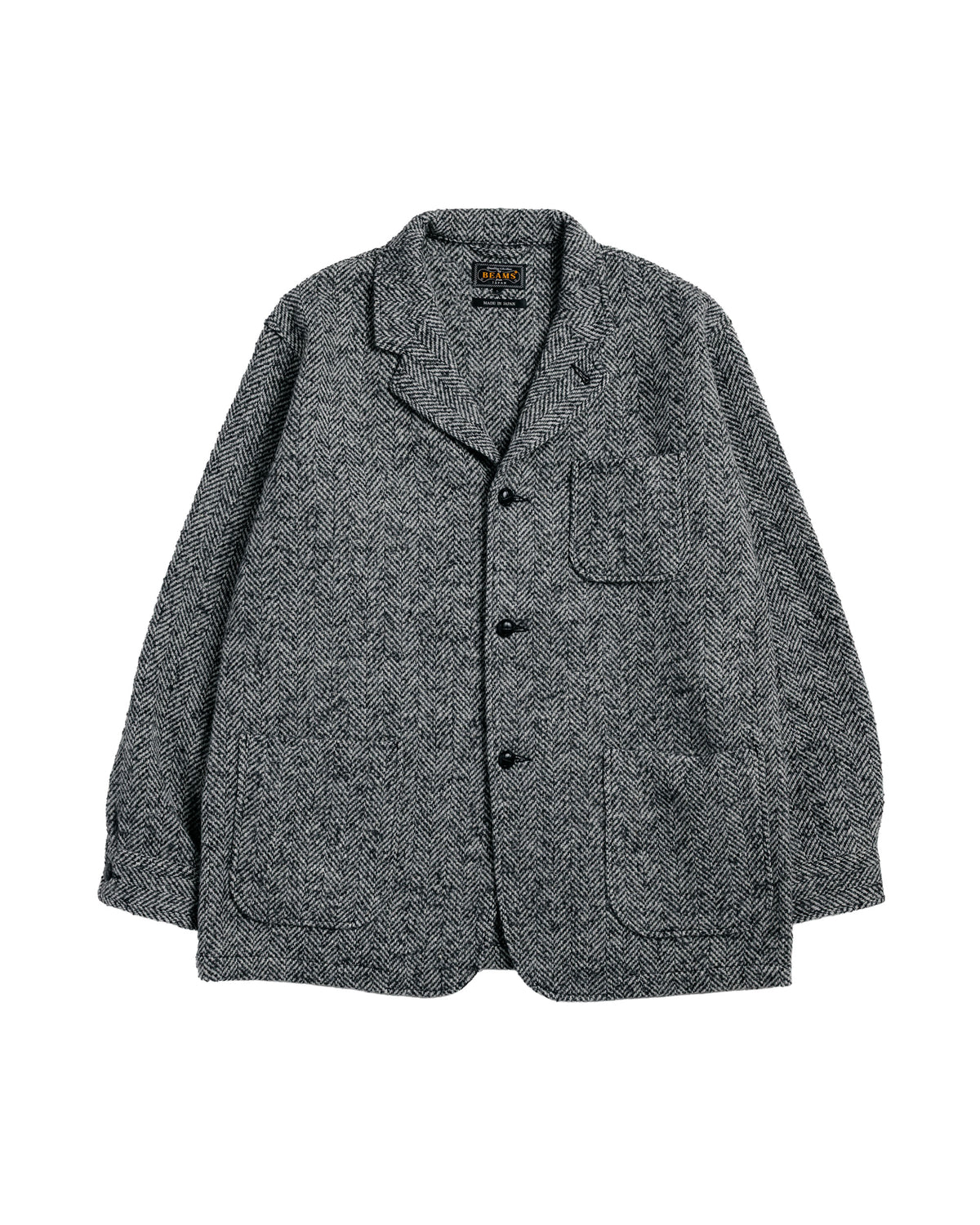 lost & found Beams Plus Beams Plus 4B Cuffs Jacket Herringbone Black