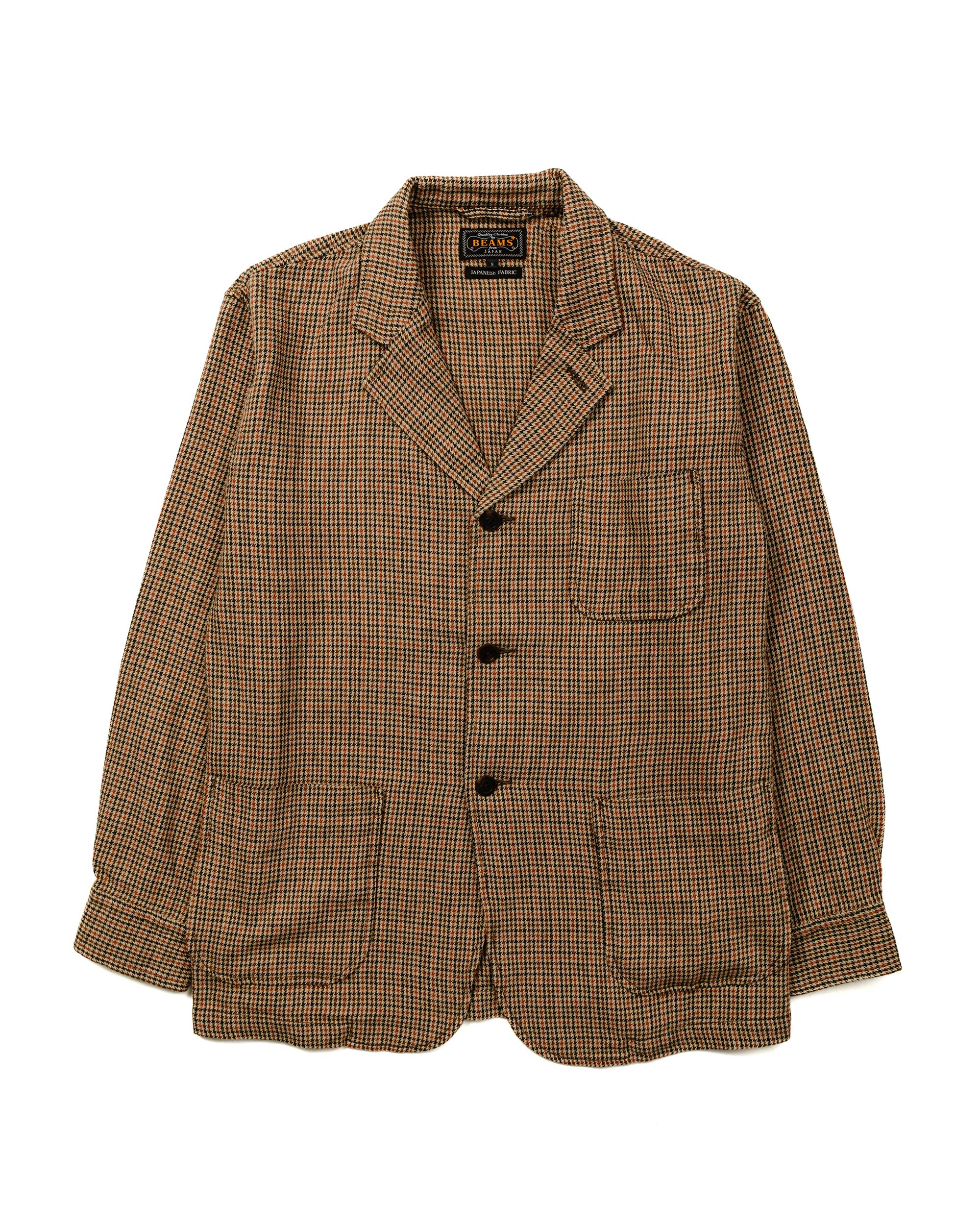 Beams Plus 4B Cuffs Jacket Wool Linen Cotton Gun Club Check