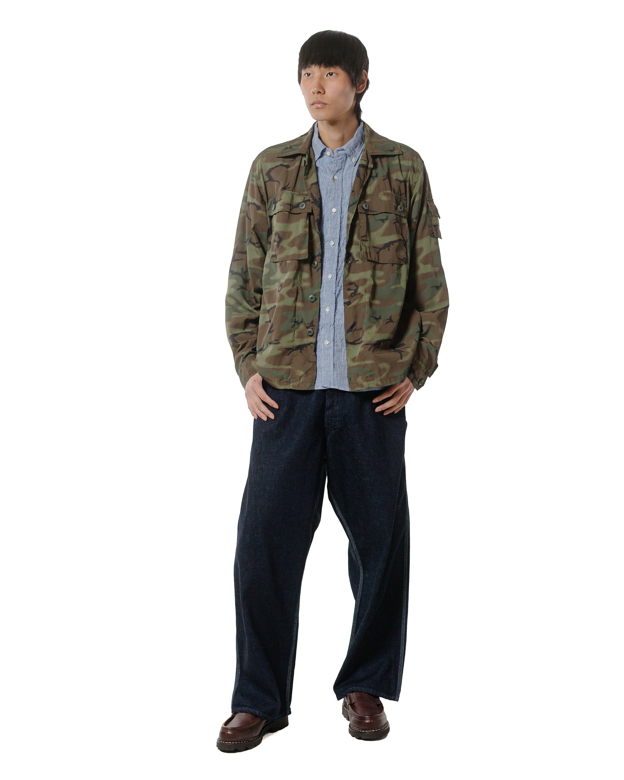 Beams Plus B.D. 1/40 Linen Chambray Blue