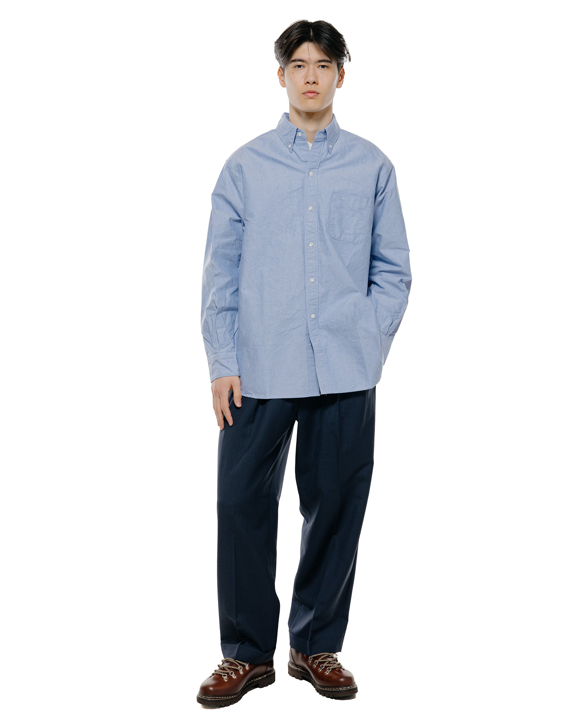 Beams Plus B.D. American Oxford Classic Fit Blue