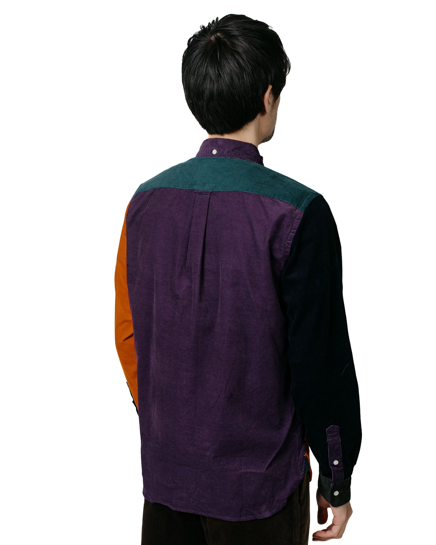 Beams Plus B.D. Corduroy Panel Purple model back