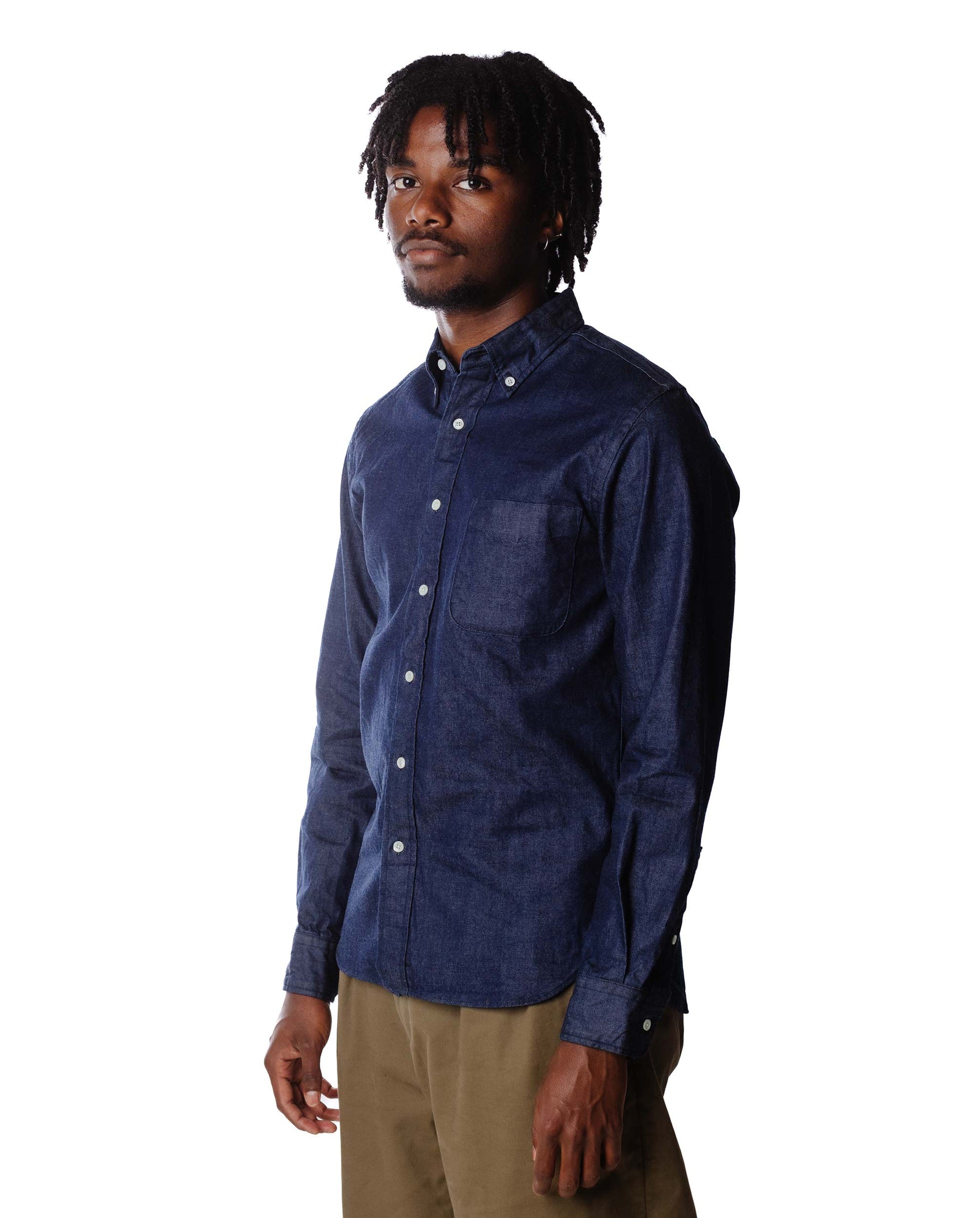 Beams Plus B.D. Denim Indigo Model Front