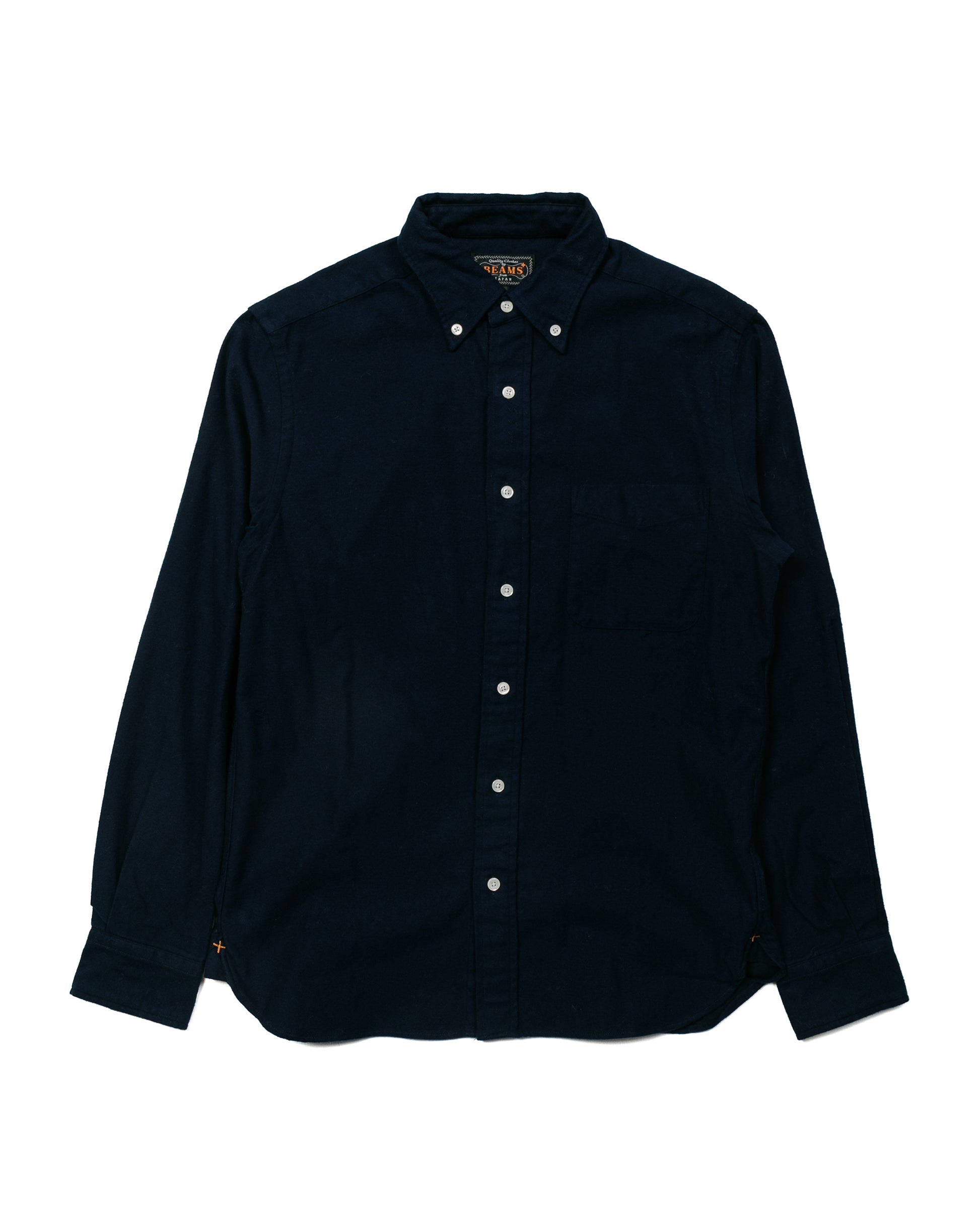 Beams Plus B.D. Flannel Solid NavyBeams Plus B.D. Flannel Solid Navy