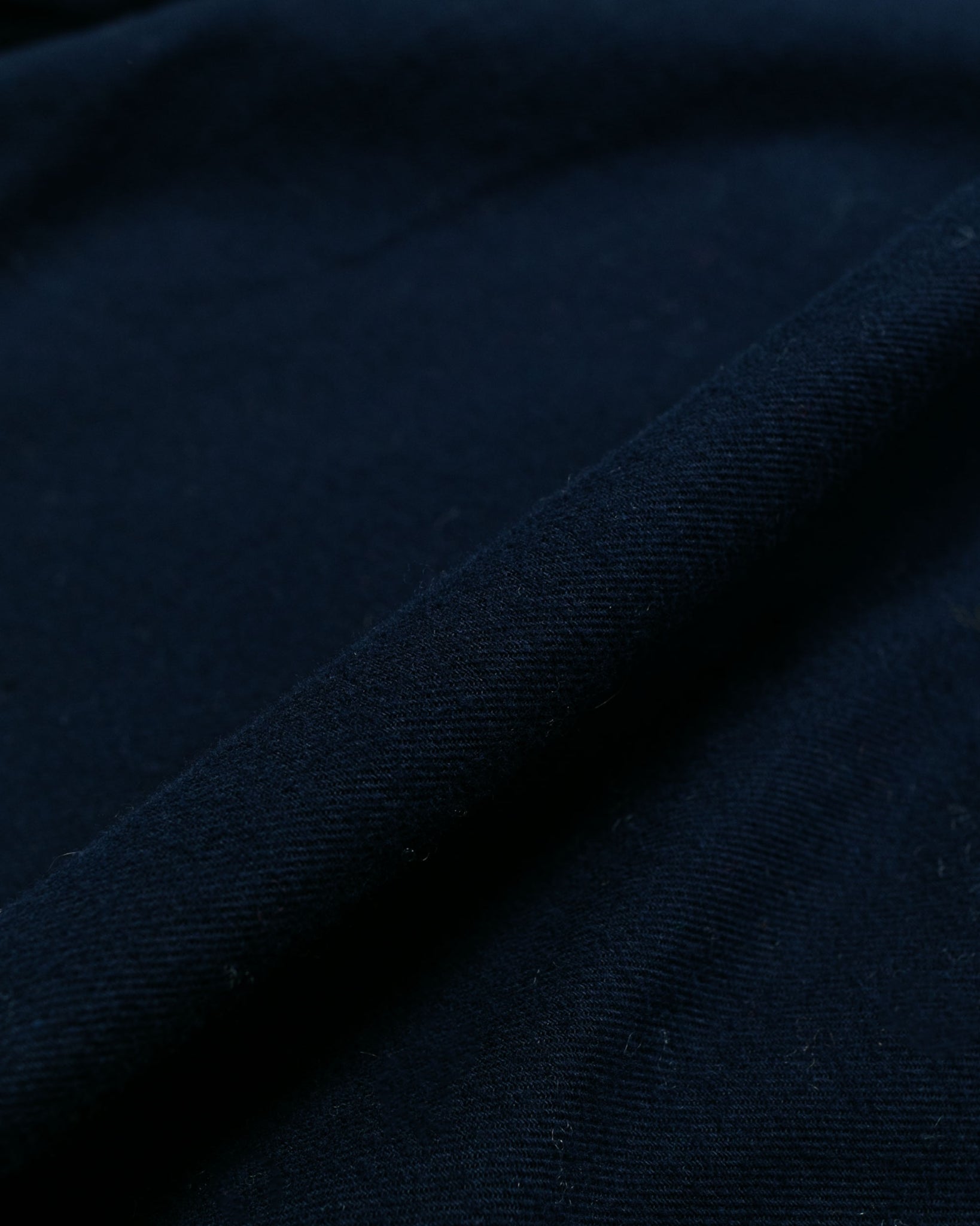 Beams Plus B.D. Flannel Solid Navy fabric