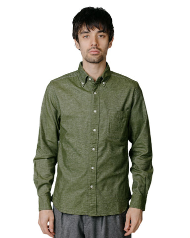 Beams Plus B.D. Flannel Solid Olive