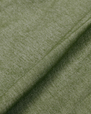 Beams Plus B.D. Flannel Solid Olive fabric