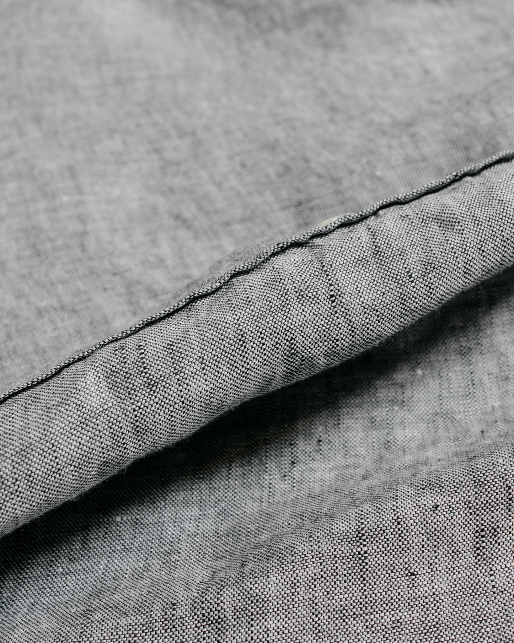 Beams Plus B.D. Linen Oxford Black fabric