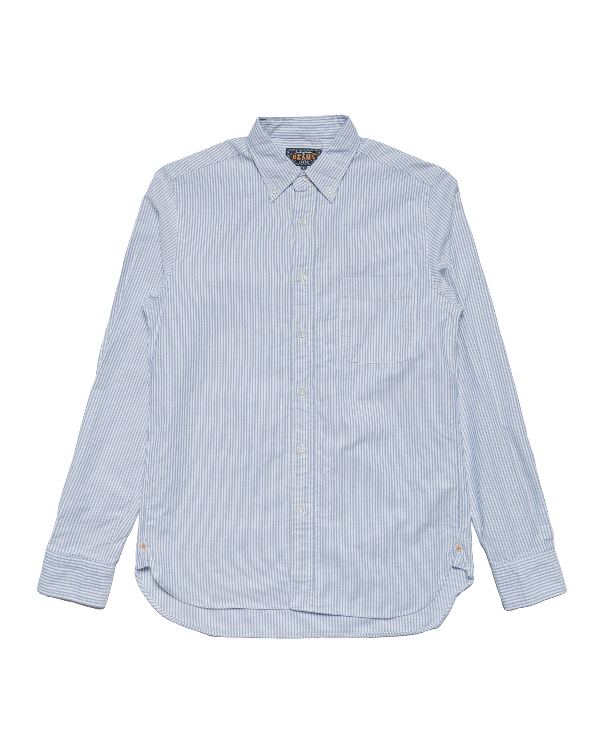 Beams Plus B.D. Oxford Candy Stripe Blue