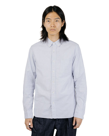 Beams Plus B.D. Oxford Candy Stripe Blue