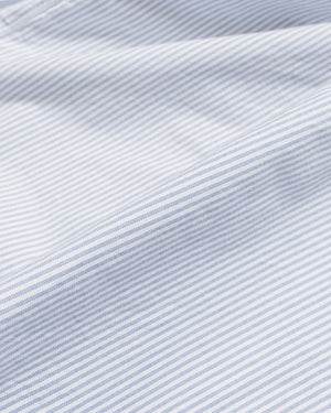 Beams Plus B.D. Oxford Candy Stripe Blue fabric