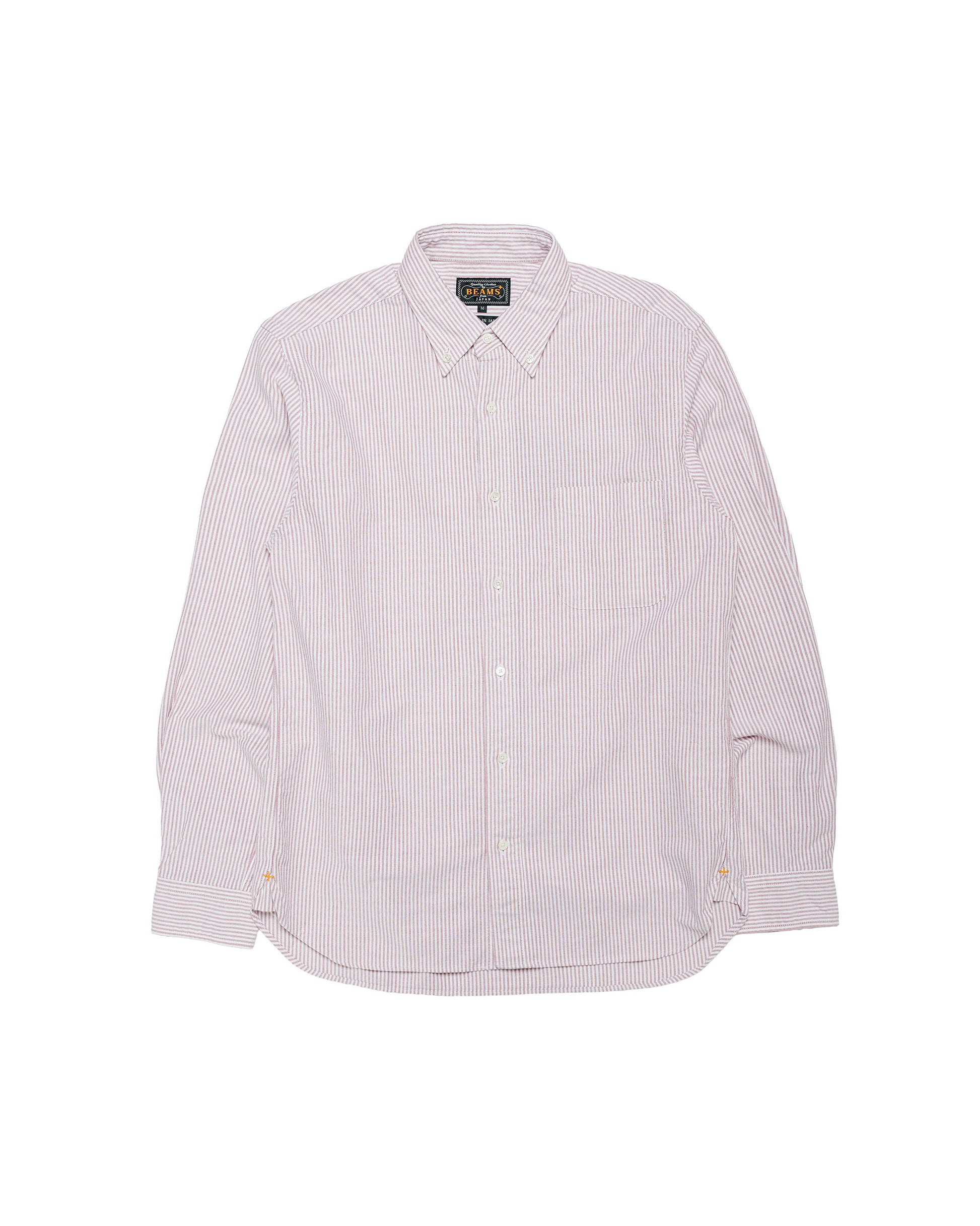Beams Plus B.D. Oxford Candy Stripe Wine