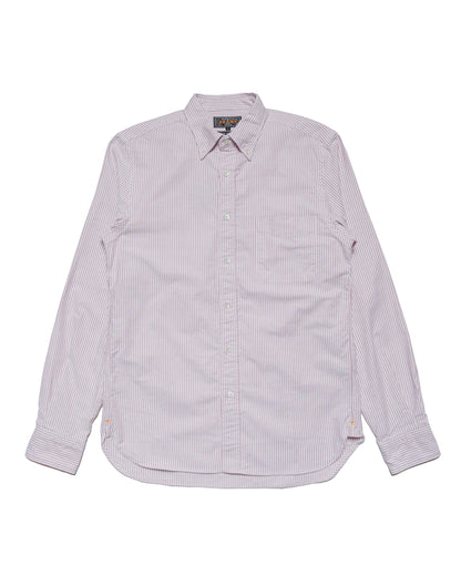 Beams Plus B.D. Oxford Candy Stripe Wine