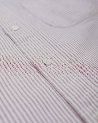 Beams Plus B.D. Oxford Candy Stripe Wine