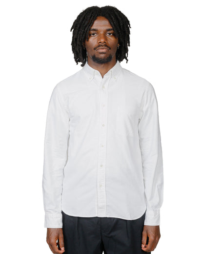 Beams Plus B.D. Oxford White model front