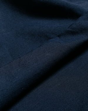 Beams Plus B.D. Short Sleeve COOLMAX® Linen Navy fabric
