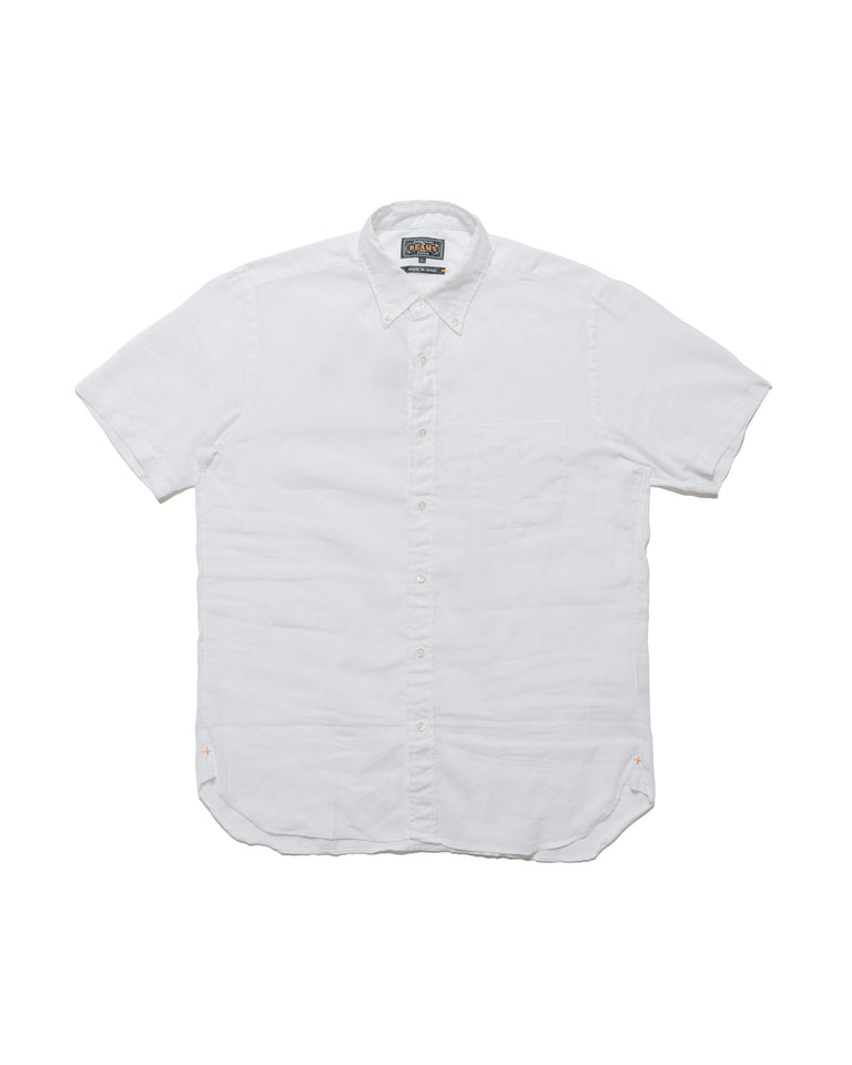 Beams Plus B.D. Short Sleeve COOLMAX® Linen White