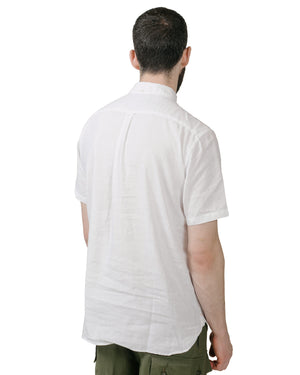 Beams Plus B.D. Short Sleeve COOLMAX® Linen White model back
