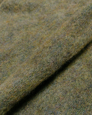 Beams Plus Cardigan Stretch Mohair Green fabric