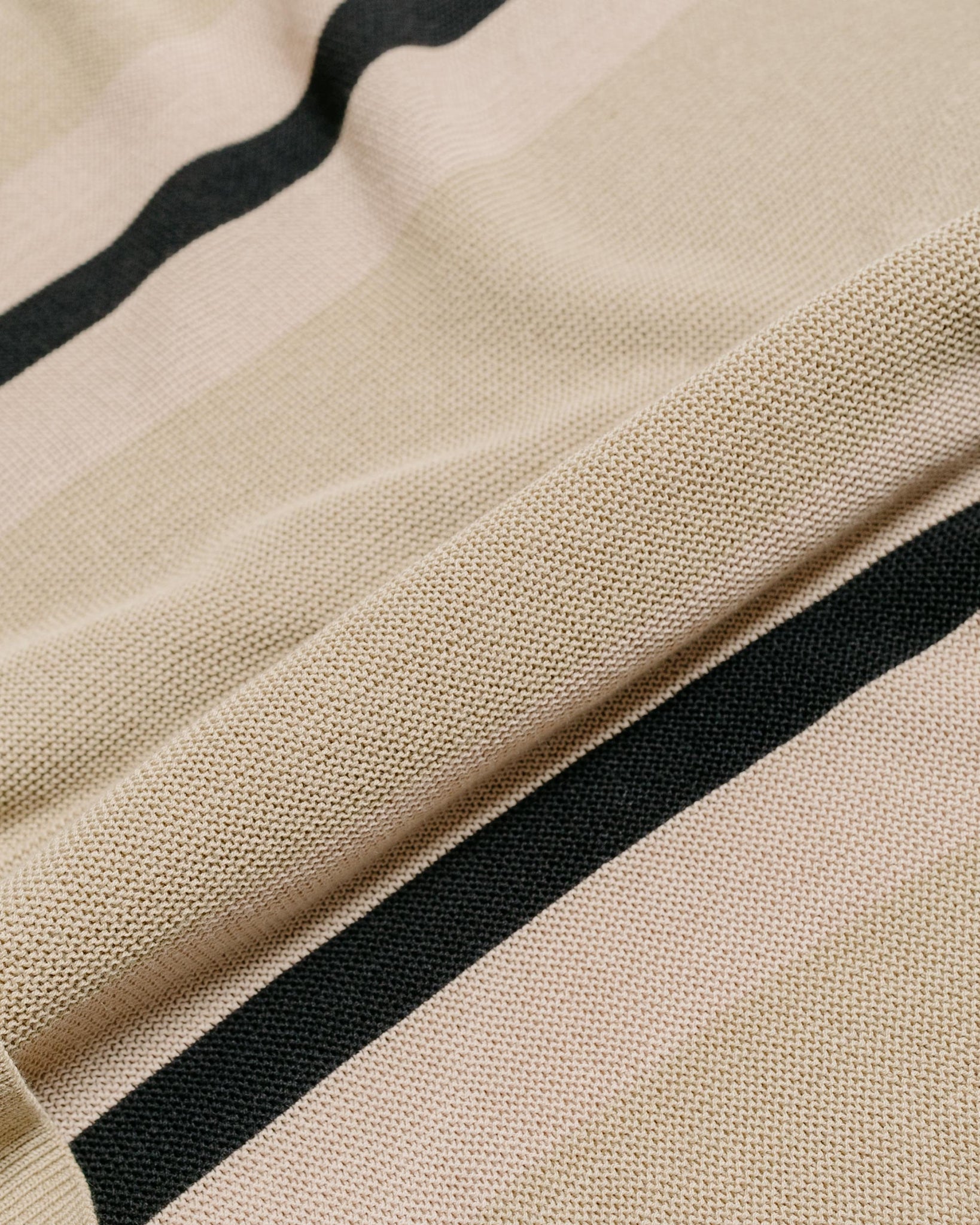 Beams Plus Cardigan Stripe Beige fabric
