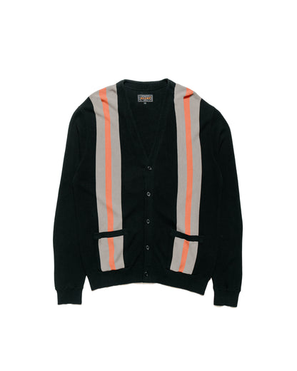 Beams Plus Cardigan Stripe Black