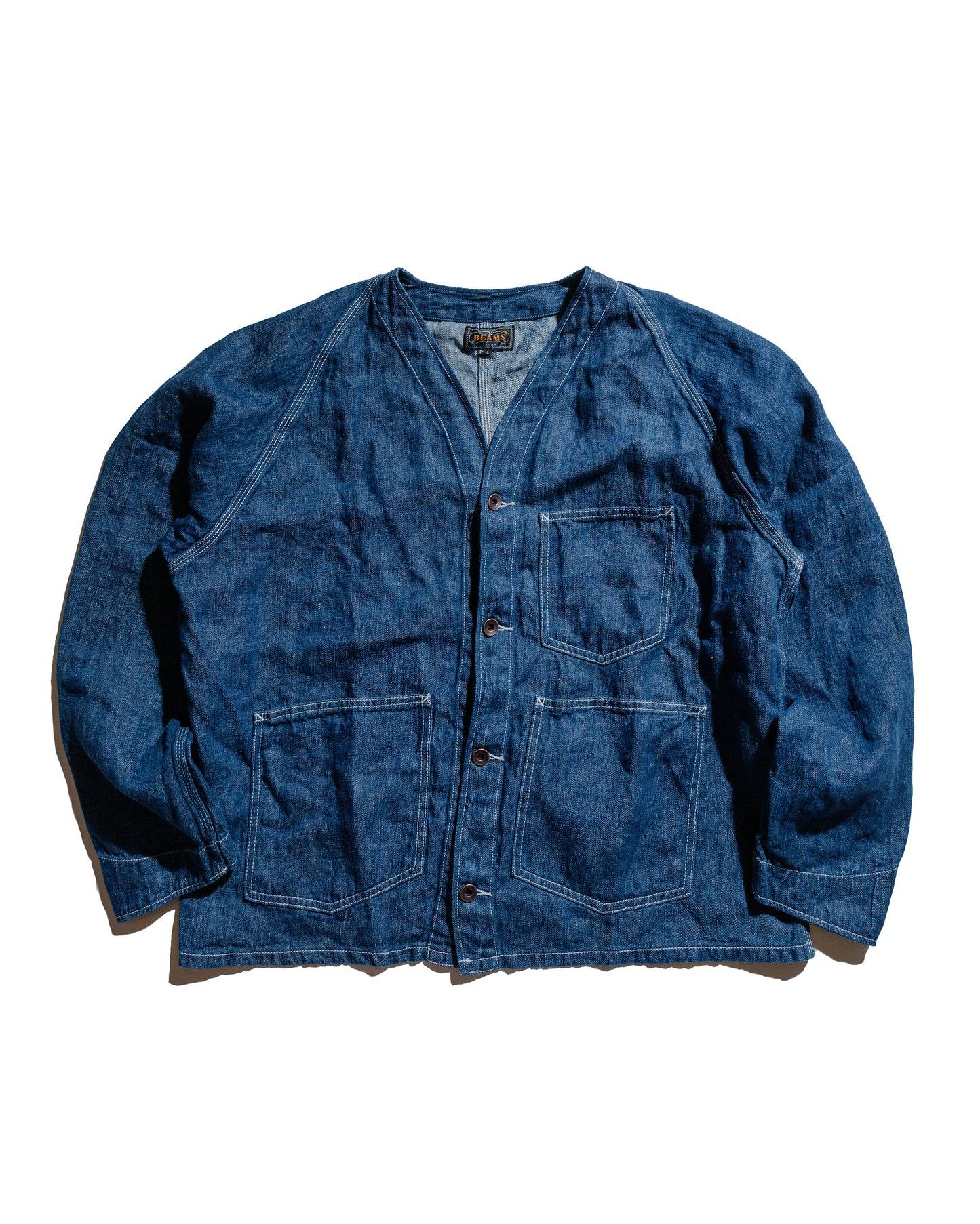 Beams Plus Engineer Jacket Twill Linen Indigo