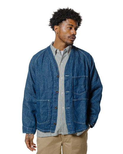Beams Plus Engineer Jacket Twill Linen Indigo