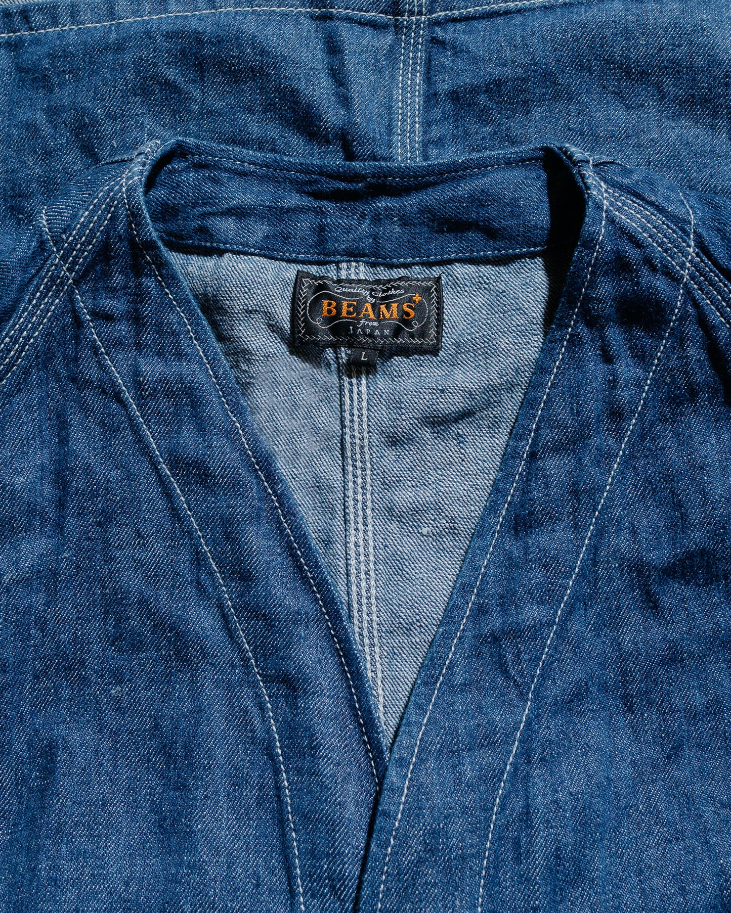 Beams Plus Engineer Jacket Twill Linen Indigo