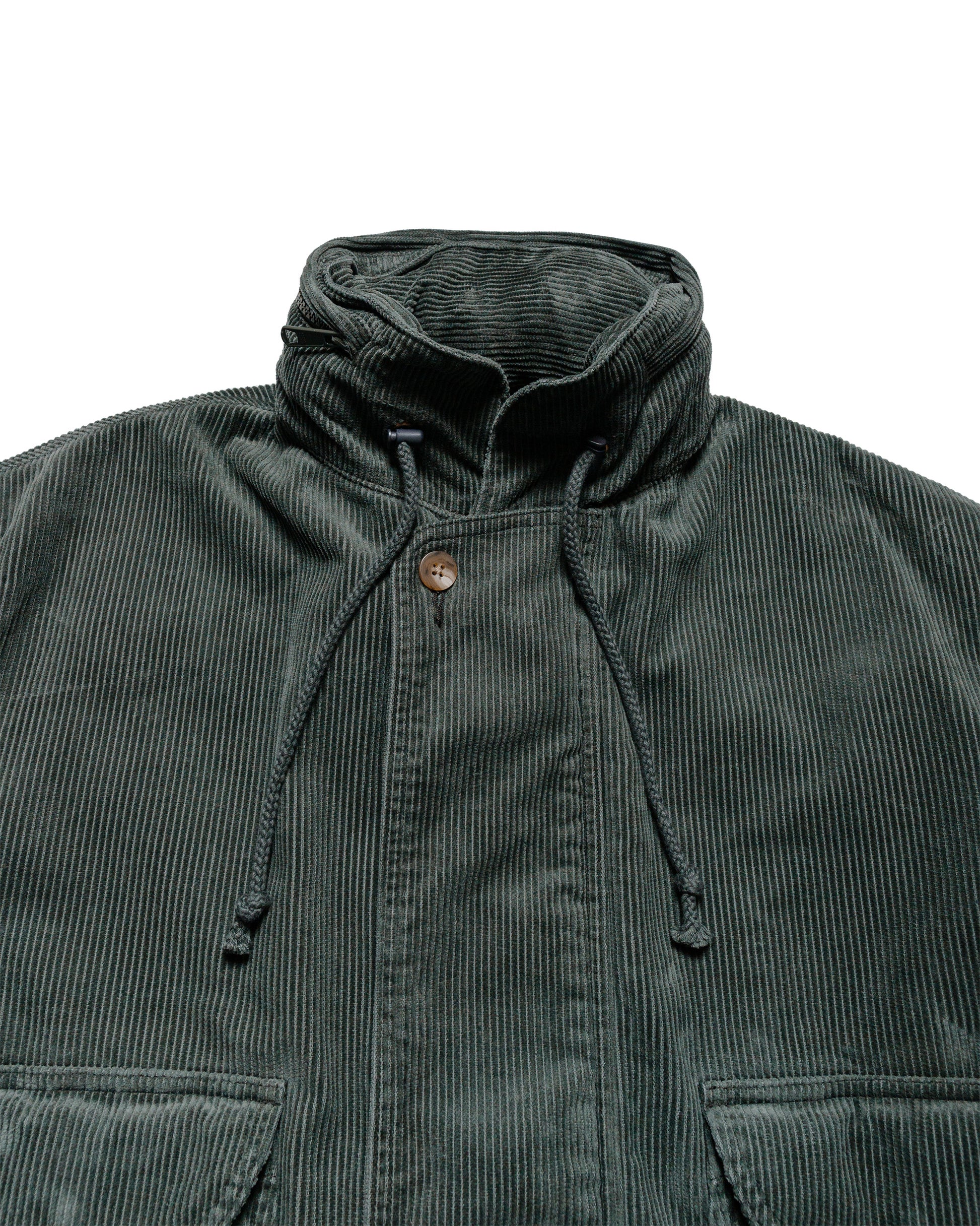 Beams Plus Field Coat Corduroy Moss neck